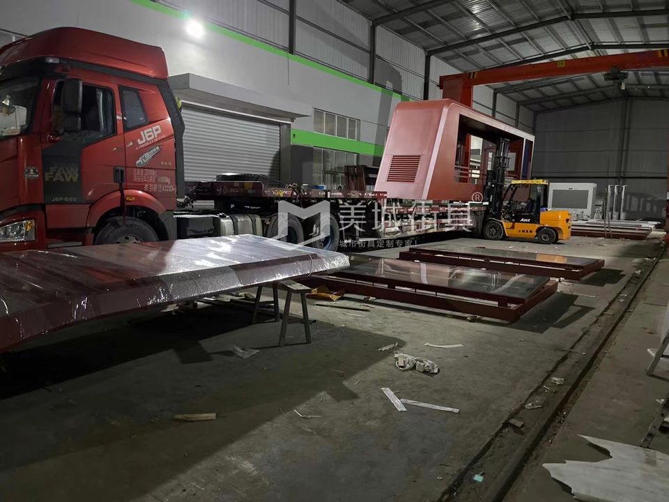 2022.10.6美城街具供應(yīng)忻州第二車、第三車候車亭發(fā)貨記錄